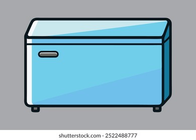 Chest Freezer vector art illustration.