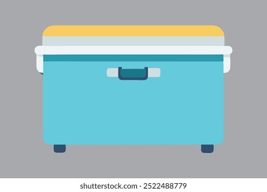 Chest Freezer vector art illustration.