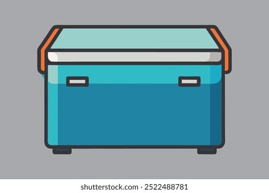 Chest Freezer vector art illustration.