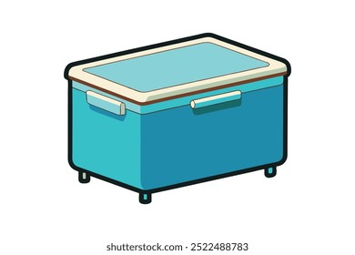 Chest Freezer vector art illustration.