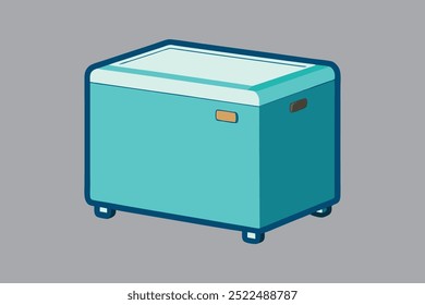 Chest Freezer vector art illustration.