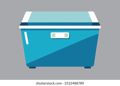 Chest Freezer vector art illustration.