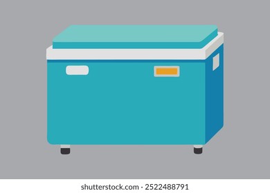 Chest Freezer vector art illustration.