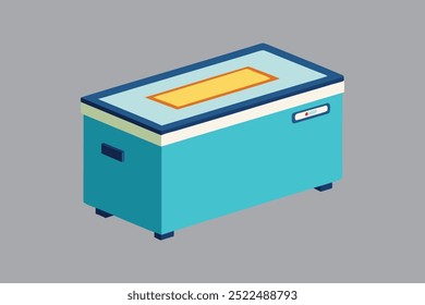 Chest Freezer vector art illustration.