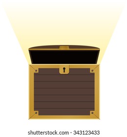 Chest with glowing treasure - vector file
