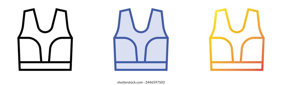chest guard icon. Linear, Blue Fill and Gradient Style Design Isolated On White Background