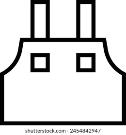 chest guard icon. Thin linear style design isolated on white background