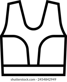 chest guard icon. Thin linear style design isolated on white background