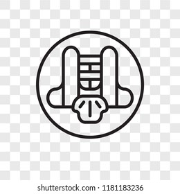 Chest guard vector icon isolated on transparent background, Chest guard logo concept