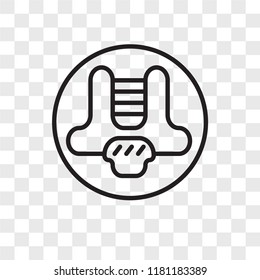 Chest guard vector icon isolated on transparent background, Chest guard logo concept
