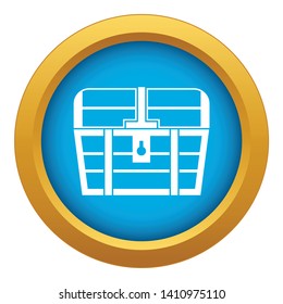 Chest icon blue vector isolated on white background for any design