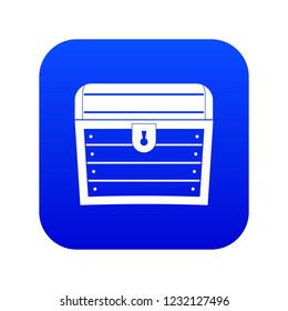 Chest icon digital blue for any design isolated on white vector illustration