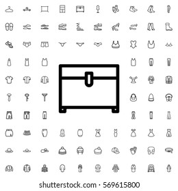 chest icon illustration isolated vector sign symbol
