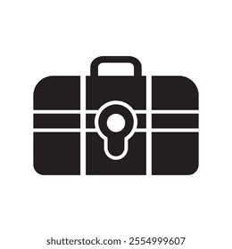 Chest icon logo design template isolated