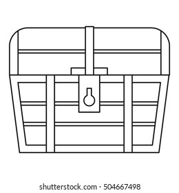 Chest icon. Outline illustration of chest vector icon for web