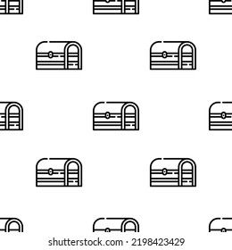 chest icon pattern. Seamless chest pattern on white background.