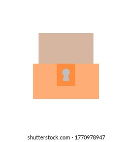 Chest icon. Simple color vector elements of video game icons for ui and ux, website or mobile application
