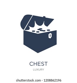 Chest icon. Trendy flat vector Chest icon on white background from Luxury collection, vector illustration can be use for web and mobile, eps10