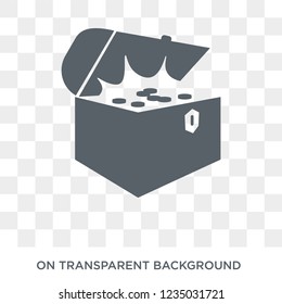Chest icon. Trendy flat vector Chest icon on transparent background from Luxury collection. 