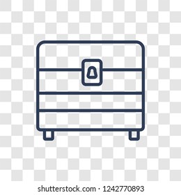 Chest icon. Trendy linear Chest logo concept on transparent background from Luxury collection