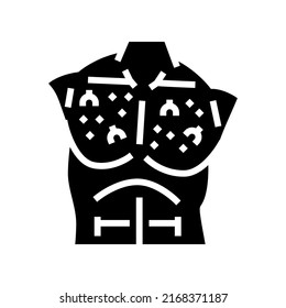 chest ingrown hair glyph icon vector. chest ingrown hair sign. isolated symbol illustration