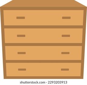 A chest isolated vector illustration.