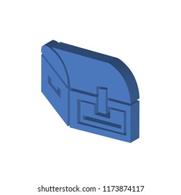 Chest isometric left top view 3D icon