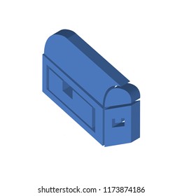Chest isometric left top view 3D icon