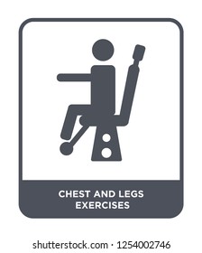 chest and legs exercises icon vector on white background, chest and legs exercises trendy filled icons from Gym and fitness collection, chest and legs exercises simple element illustration
