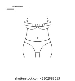 Chest Measurement Icon Vector Design.