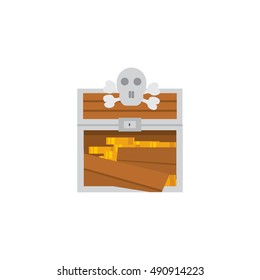 chest of money vector illustration