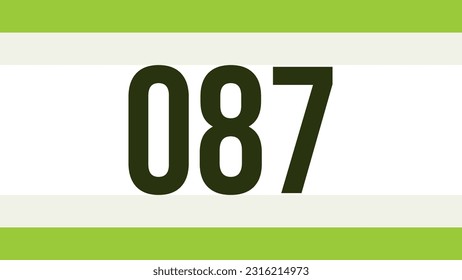 Chest number modern minimalist design concept.