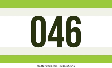 Chest number modern minimalist design concept.