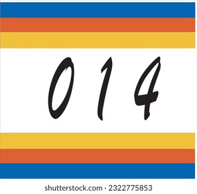 Chest number modern minimalist design concept.