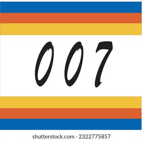 Chest number modern minimalist design concept.