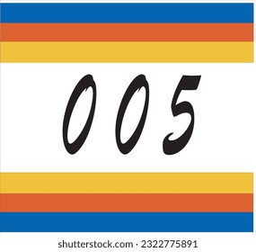 Chest number modern minimalist design concept.