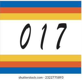 Chest number modern minimalist design concept.