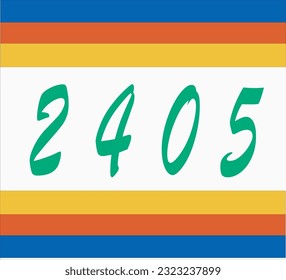 Chest number modern minimalist design concept.
