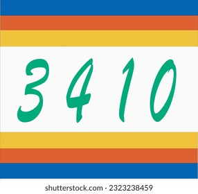 Chest number modern minimalist design concept.