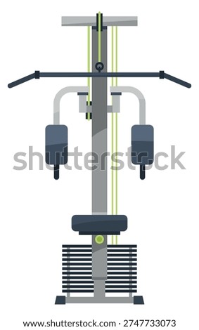 Chest pack fly machine. Gym exercise icon