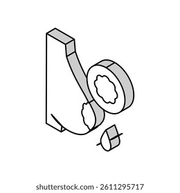 chest pad to keep milk from leaking isometric icon vector. chest pad to keep milk from leaking sign. isolated symbol illustration