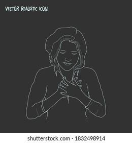 Chest pain icon line element. Vector illustration of chest pain icon line isolated on clean background for your web mobile app logo design.