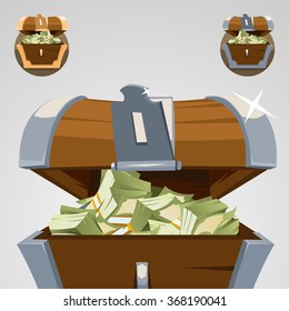 chest of paper money