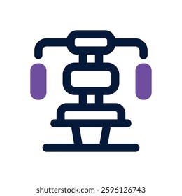 chest press dual tone icon. Sleek and modern vector icon for websites, mobile apps, marketing materials, and corporate design. Fully scalable and ready to use.