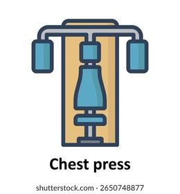 Chest press Vector Icon which can easily modify or edit

