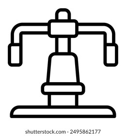 Diseño de iconos de línea de Vector de Prensa torácica