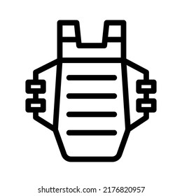 chest protector line icon illustration vector graphic