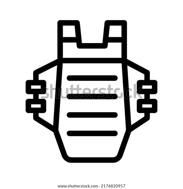 chest\
protector line icon illustration vector\
graphic