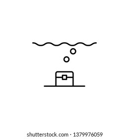 chest, sea icon. Simple thin line, outline vector of summer icons for UI and UX, website or mobile application