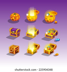 Chest set for game interface